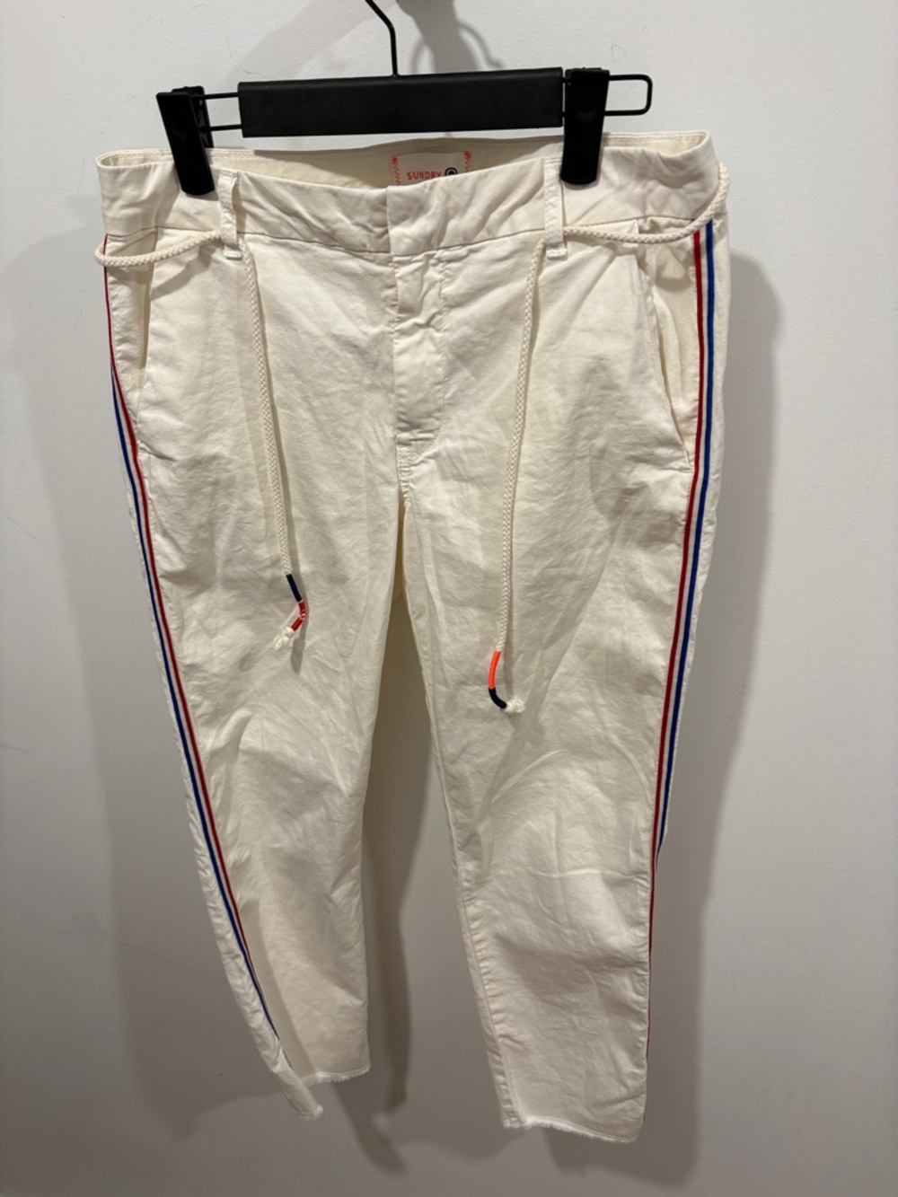 Sundry Anthropologie Le Soleil Women's Woven Pants Paper White (2) 26" Waist